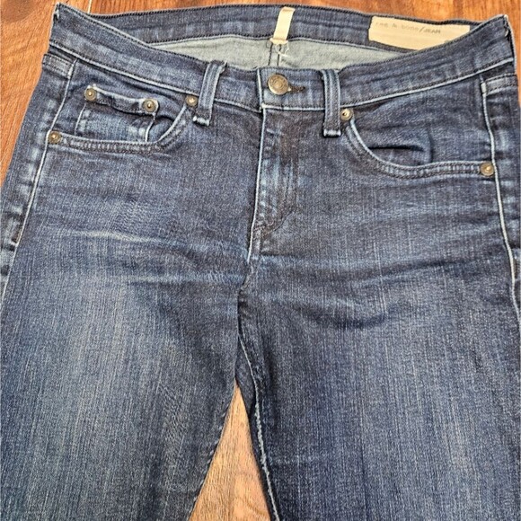 rag & bone Womens Designer Denim Skinny Dark Wash Olive Harrow Jeans Size 26 - Picture 4 of 13